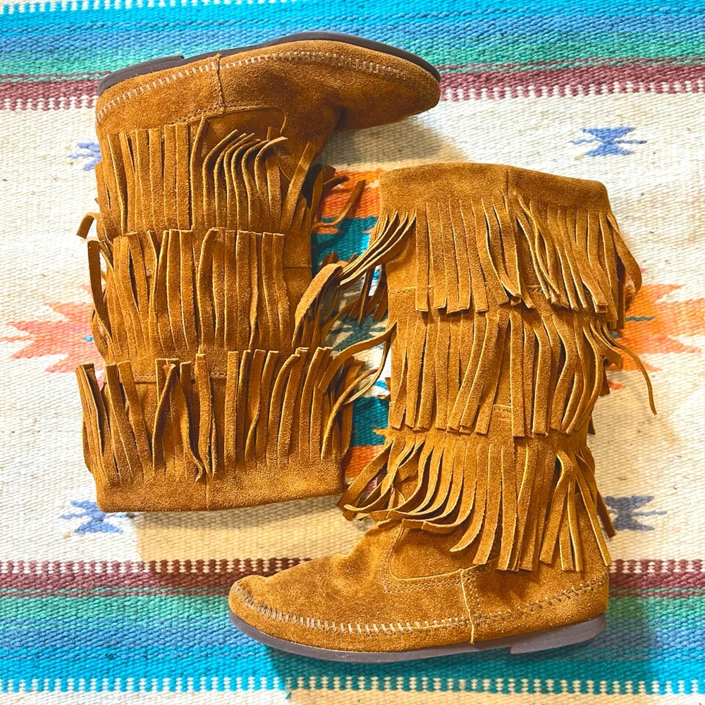 Minnetonka 3 Layer Fringe Boots - image 1